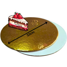 Podmetač Za Kolač Ø33 Tacna ZLATNO-BELA
